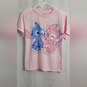Disney Stitch & Angel Rhinestone Graphic T-Shirt